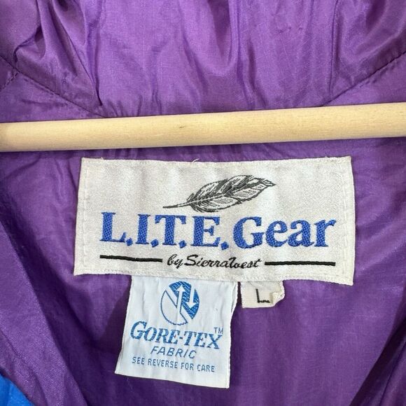 Vintage L.I.T.E. Gear Large Gortex Jacket Lightweight Pullover Blue Mens - Picture 4 of 16
